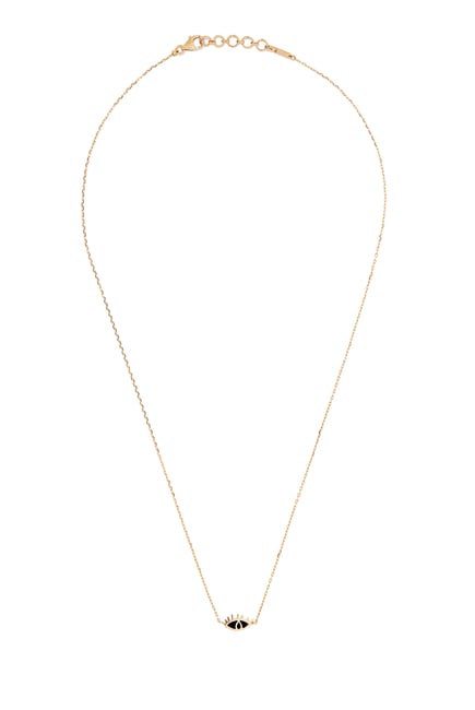 Yellow Gold Eye Necklace